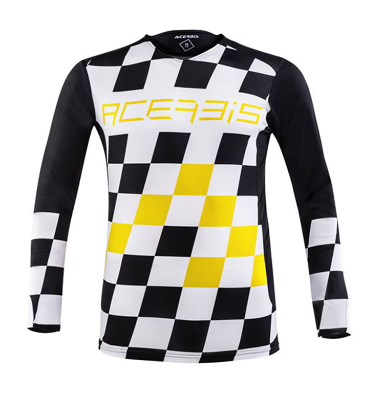 CAMISETA MX START & FINISH NEGRO AMARILLO S