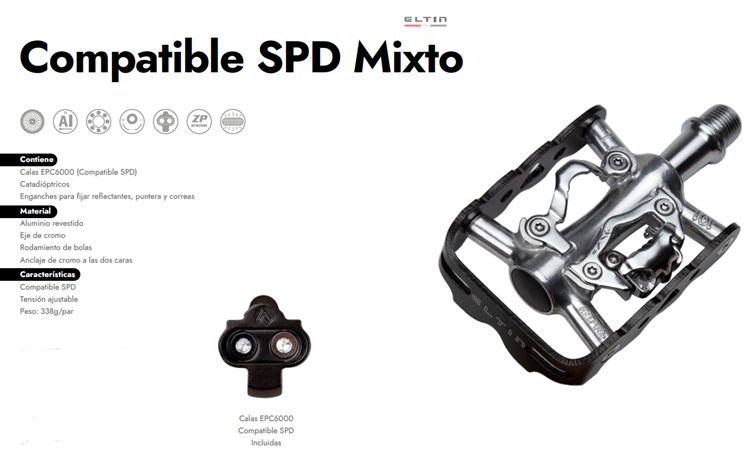 Pedal automático mixto compatible SPD