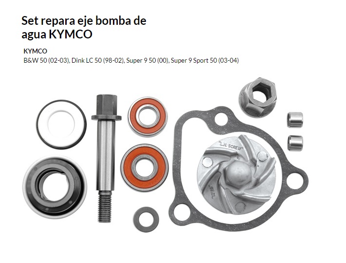 BOMBA AGUA TECNIUM KYMCO KIT REPARACION