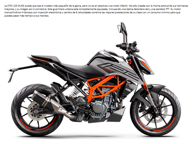 MOTO KTM 125 DUKE 2022
