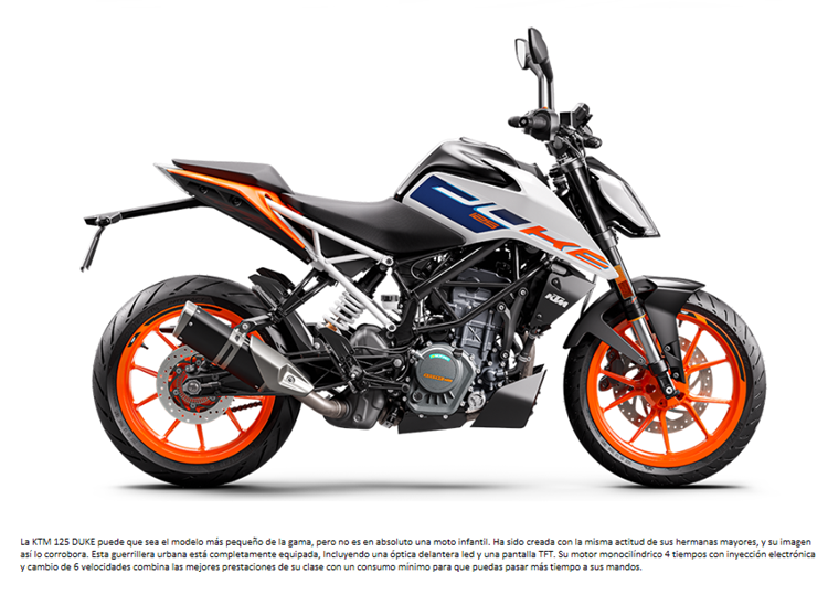 MOTO KTM 125 DUKE 2023