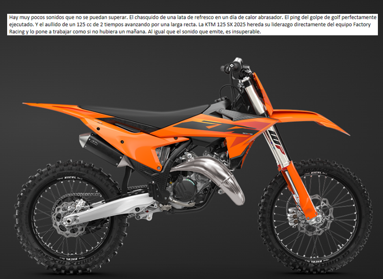 MOTO KTM 125 SX 25