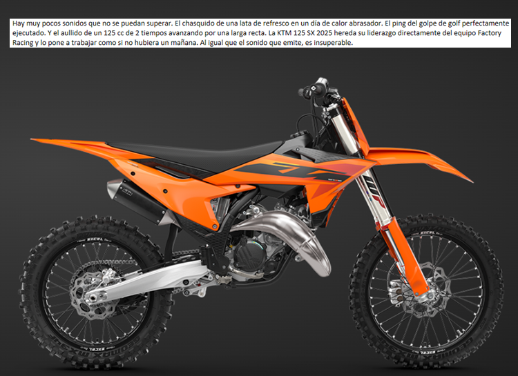 MOTO KTM 125 SX 2024