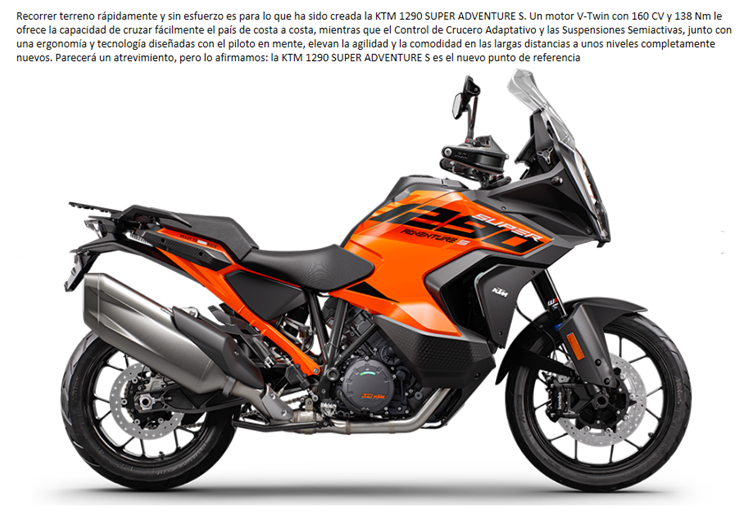 MOTO KTM 1290 SUPER ADVENTURE S 2024