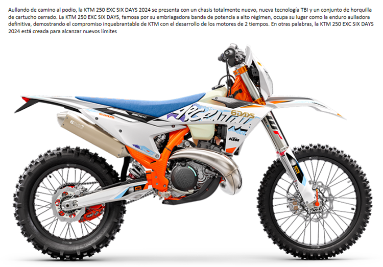 MOTO KTM 250 EXC-F SIX DAYS 2024