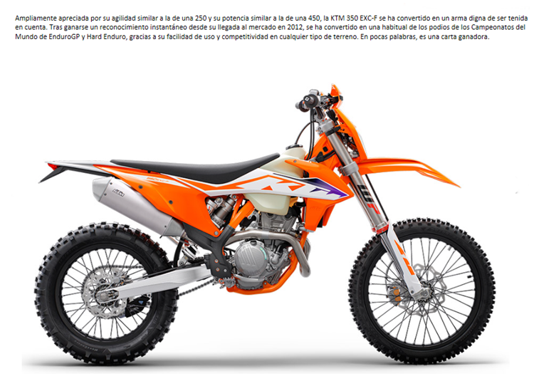 MOTO KTM 350 EXC-F 2025