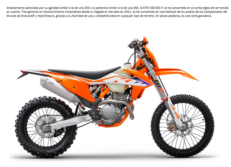 MOTO KTM 350 EXC-F 2024