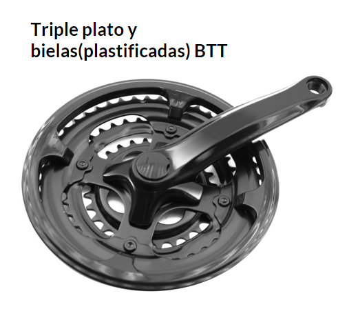 PLATOS BIELA BICICLETA VTT 26 PLASTIFICADAS 48-38-28