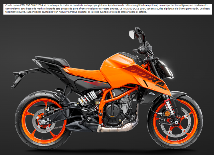 MOTO KTM 390 DUKE 2025