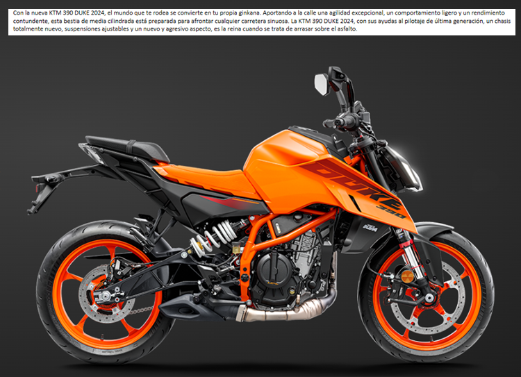 MOTO KTM 390 DUKE 2024