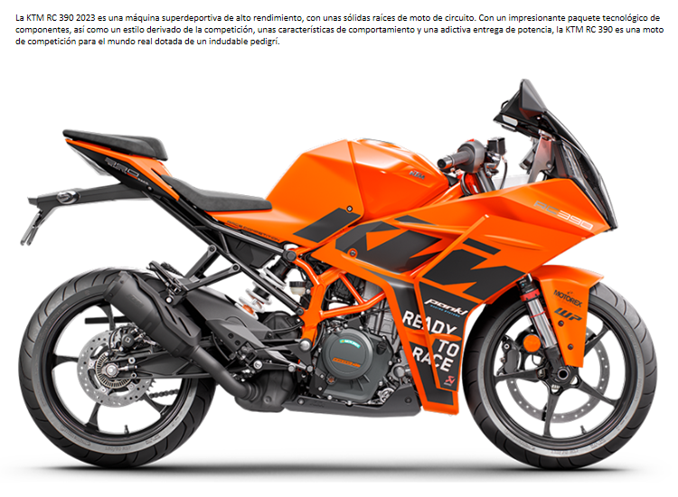 MOTO KTM RC 390 GP 23