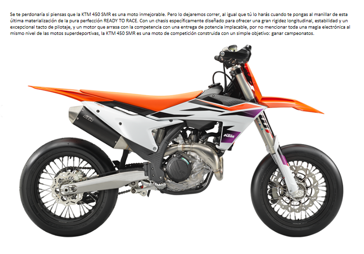 MOTO KTM 450 SMR 2024