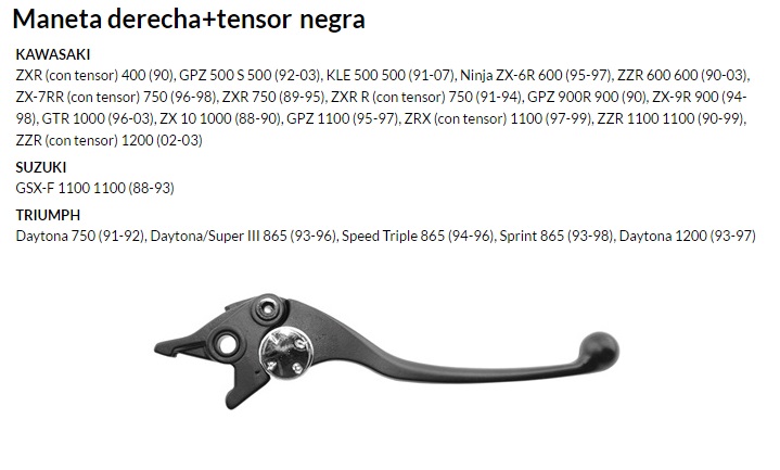 Maneta derecha+tensor negra