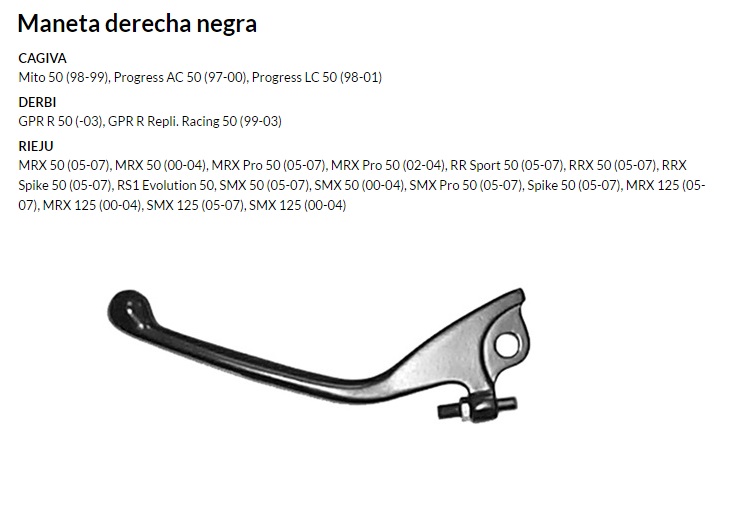 Maneta derecha negra