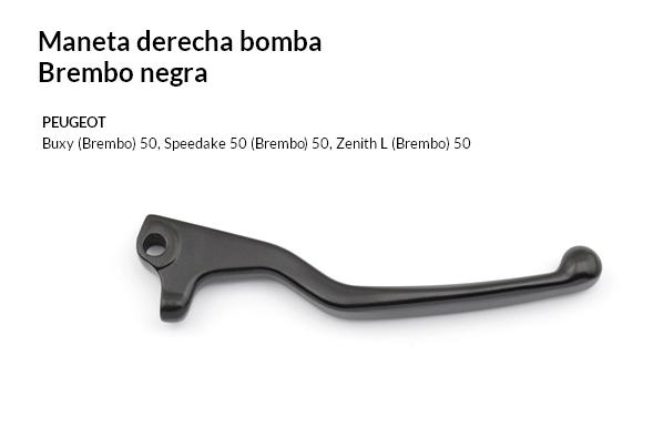 Maneta derecha bomba Brembo negra