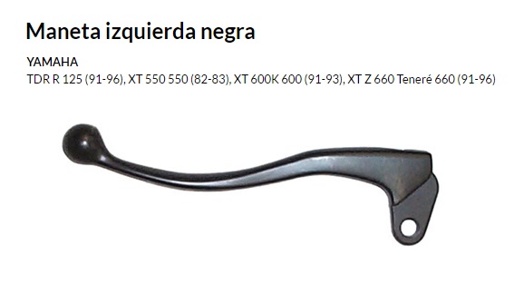 Maneta izquierda negra