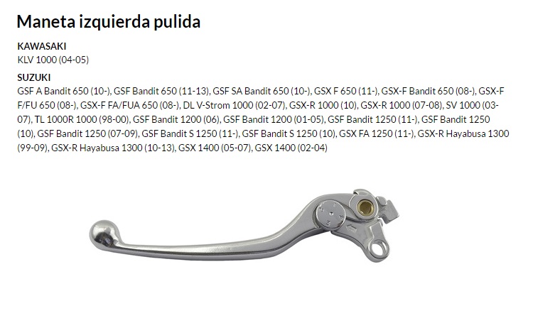 Maneta izquierda pulida