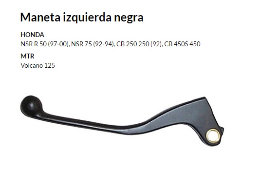 Maneta izquierda negra