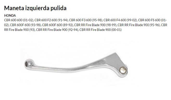 Maneta izquierda pulida