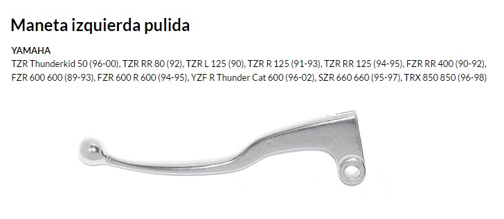 Maneta izquierda pulida