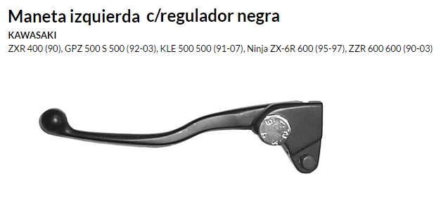 Maneta izquierda c/regulador negra