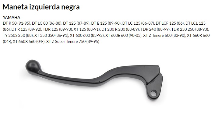 Maneta izquierda negra