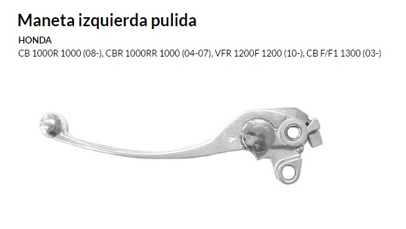 Maneta izquierda pulida