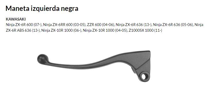Maneta izquierda negra