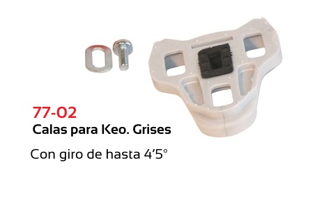 CALAS PEDAL BICICLETA TKX COMP. LOOK KEO GRIS KIT