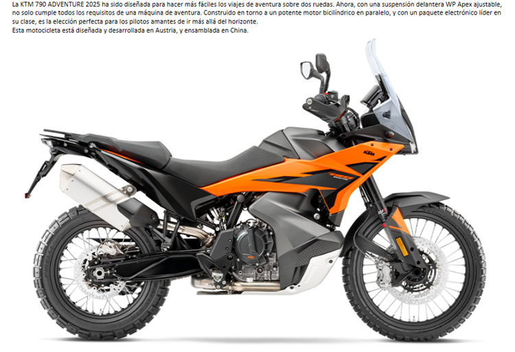 MOTO KTM 790 ADVENTURE 2025