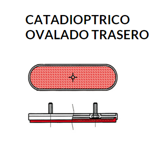 CATADIOPTRICO V PARTS MOTO OVALADO TRASERO