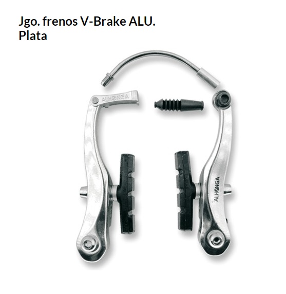 FRENOS BICICLETA V-BRAKE PLATA (UNO)