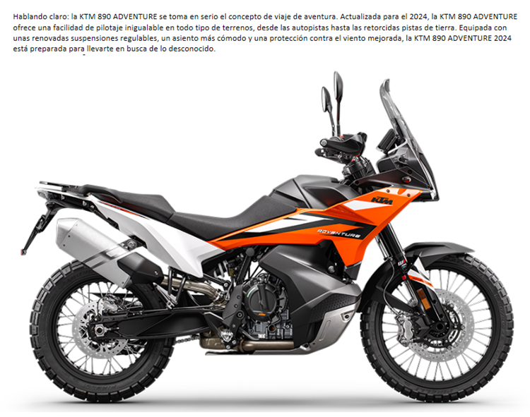 MOTO KTM 890 ADVENTURE 2024