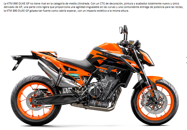 MOTO KTM 890 DUKE GP 2023