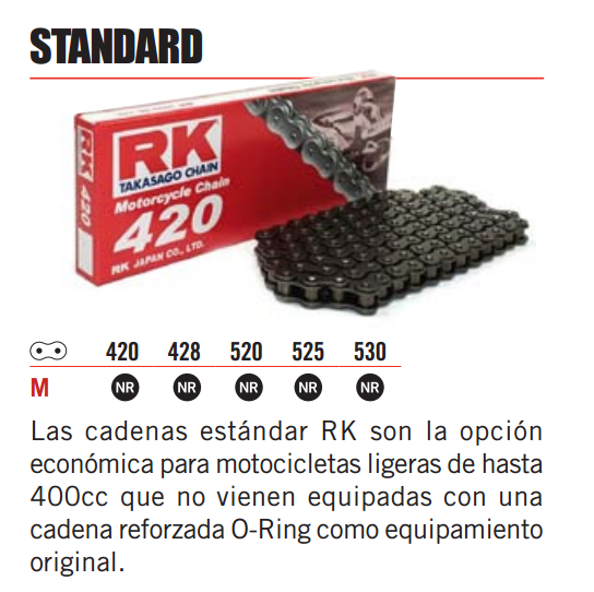 CADENA MOTO RK 420 M 136