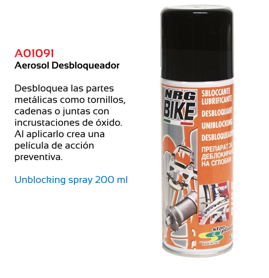 ACEITE BICICLETA TKX DESBLOQUEANTE 200 ML AEROSOL