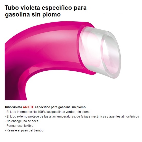 TUBO GASOLINA ARIETE VIOLETA 6 X 9 METRO