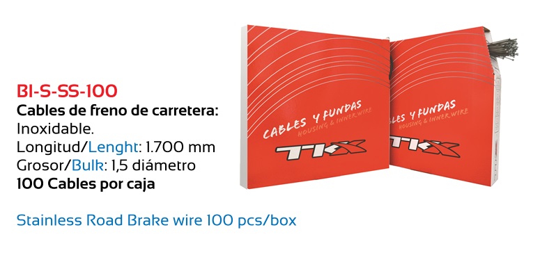 CABLE TKX FRENO BICICLETA INOX 1.5 CARRETERA C100