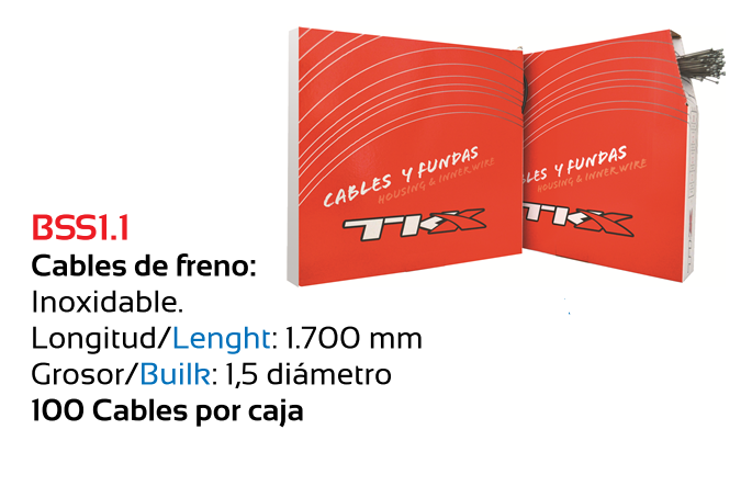 CABLE TKX FRENO BICICLETA INOX 1.5 MTB C100