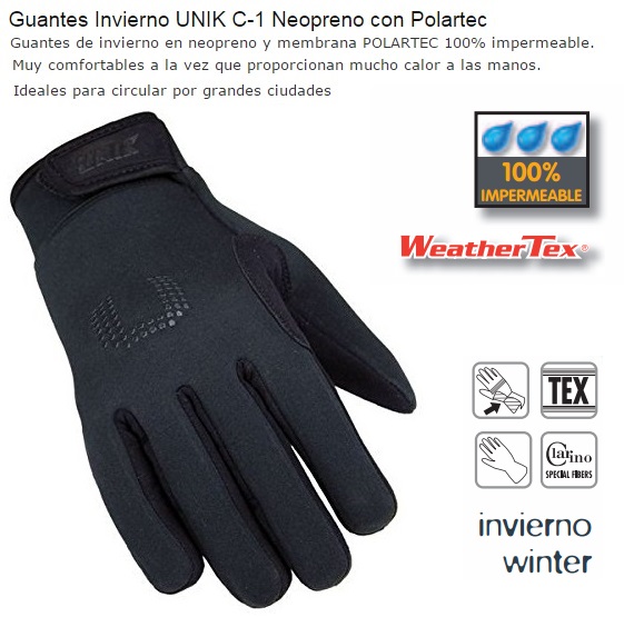 UNIK C1 INVIERNO NEOPRENO M NEGRO