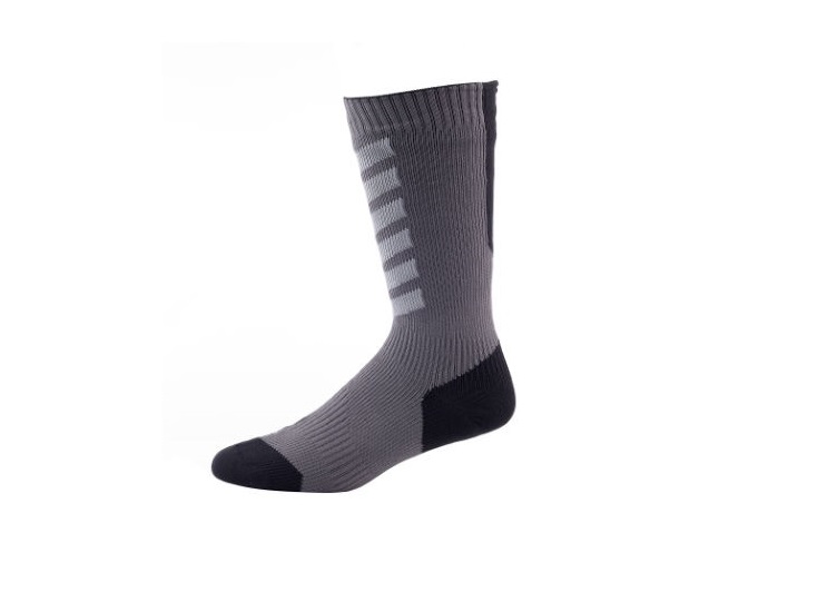 CALCETINES SEALSKINZ ANKLE HYDROSTOP NEGRO GRIS XL 47-49