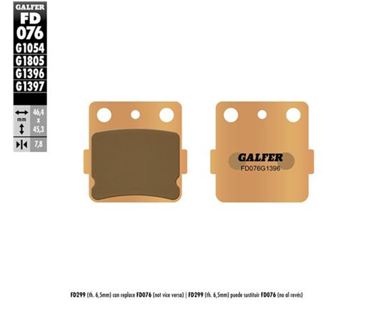 PASTILLA GALFER SINTERIZADA ATV QUAD FD076G1397