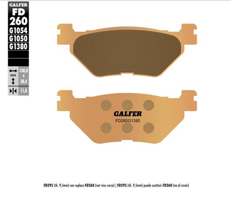 PASTILLA GALFER SINTERIZADA SCOOTER FD260G1380