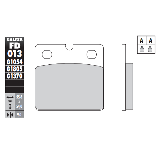 PASTILLA GALFER SEMIMETALICA STANDARD FD013G1054