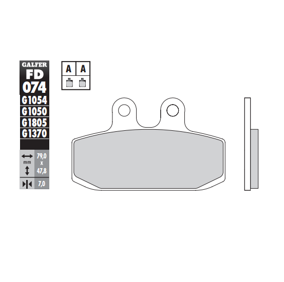 PASTILLA GALFER SEMIMETALICA STANDARD FD074G1054