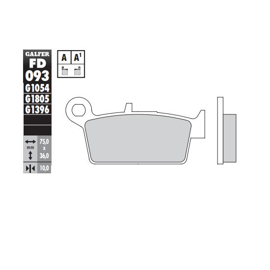 PASTILLA GALFER SINTERIZADA OFF ROAD FD093G1396