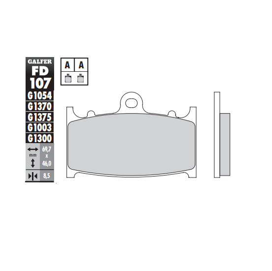 PASTILLA GALFER SINTERIZADA STREET FD107G1370