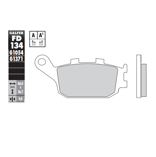 PASTILLA GALFER SEMIMETALICA STANDARD FD134G1054