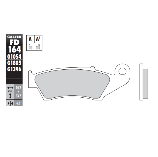 PASTILLA GALFER SINTERIZADA OFF ROAD FD164G1396