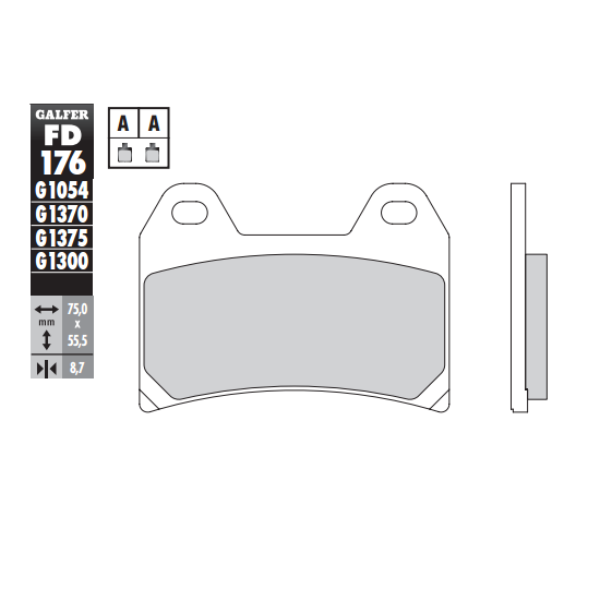 PASTILLA GALFER SEMIMETALICA STANDARD FD176G1054